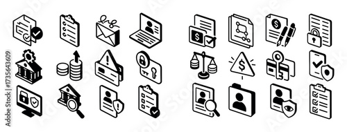 Isometric Banking Icons