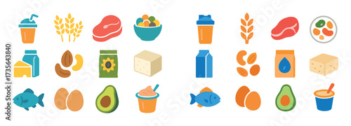 Colorful Nutrient Icons