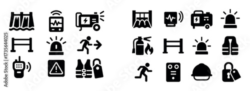 Hydropower Safety Icons