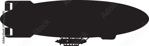 icon silhouette of military airship