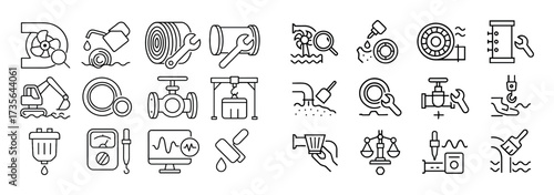 Hydroelectric Plant Icons