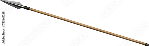 comic style illustration of ancient spear 