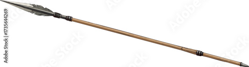 comic style illustration of ancient spear 