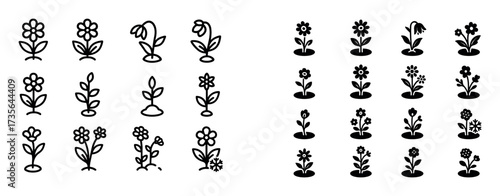 Wildflower Icons Grid