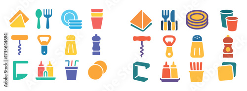 Colorful Picnic Icons