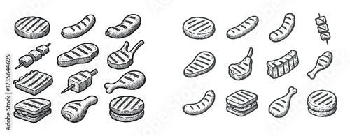 Picnic Meat Icons
