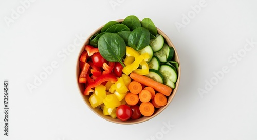 Healthy Eating Concept with Rainbow Color Vegetables