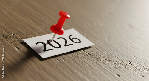 Marking the Year 2026: A Visual Reminder of Future Goals and Expectations