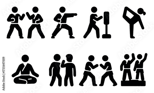 Martial Arts Icon Set