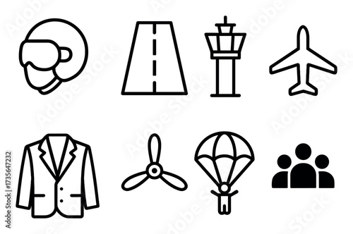 Minimalist Airshow Icons