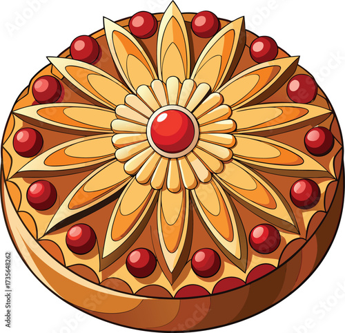 Christmas Fruitcake Traditions golden bundt cake with colorful fruit decoration