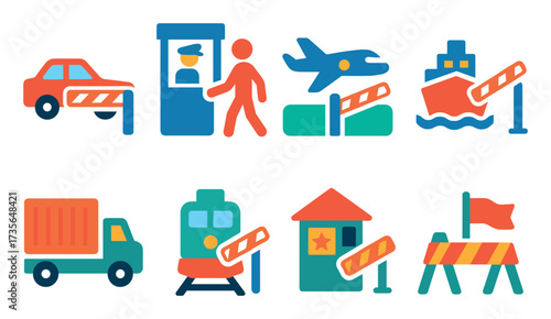 Colorful Checkpoint Icons