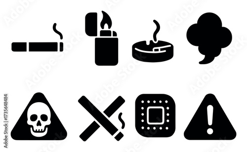 Smoking Hazards Icons
