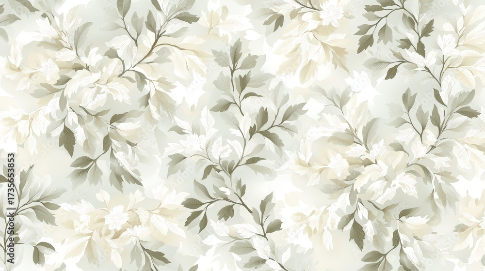custom made wallpaper toronto digitalVintage floral background with intricate patterns and muted colors: A timeless design featuring delicate floral motifs in soft, muted shades of cream and sage, evoking a vintage charm,