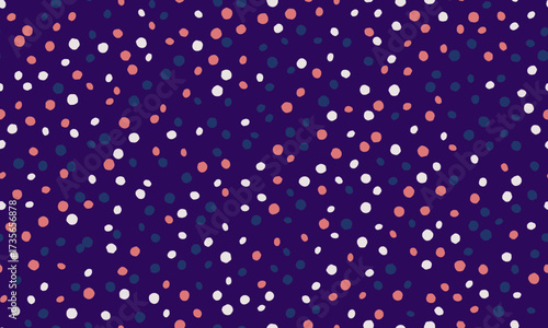 Joyful confettistyle pattern in vibrant hues. Perfect for backgrounds, textiles, and playful designs.  Evokes feelings of celebration and fun, ideal for branding, websites, and print media.