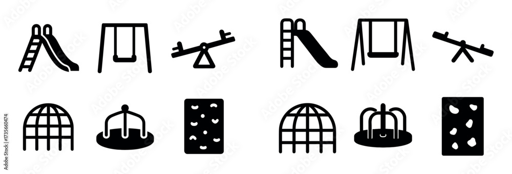 Fototapeta premium Playground Icon Set