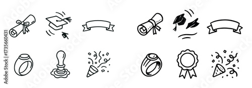 Graduation Symbolic Icons