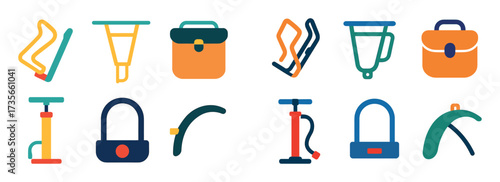 Bicycle Accessories Icons