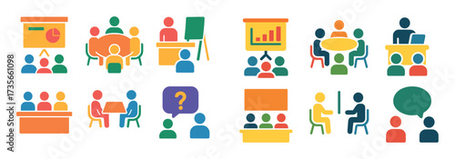 Business Meeting Icon Set