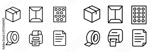 Minimalist Packing Icons