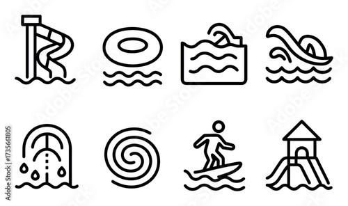 Water Attraction Icons