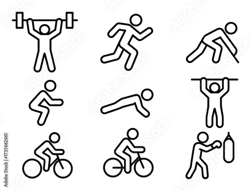 Minimalist Gym Icons