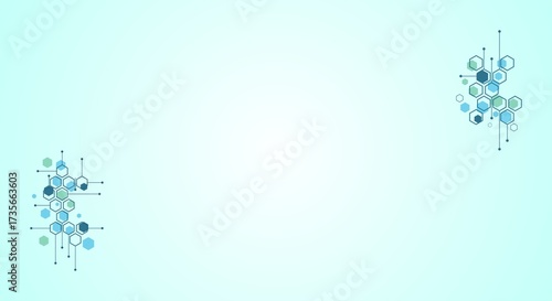 Modern medical-themed concept design on a light blue gradient background. 16.