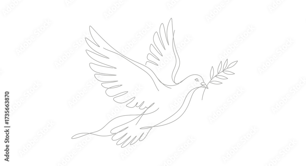 Obraz premium Symbol of Peace A Dove Carrying an Olive Branch Represents Hope and Harmony in Times of Conflict