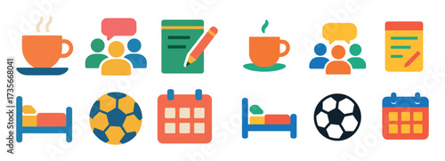 Colorful Student Icons