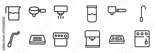 Minimalist Coffee Machine Icons