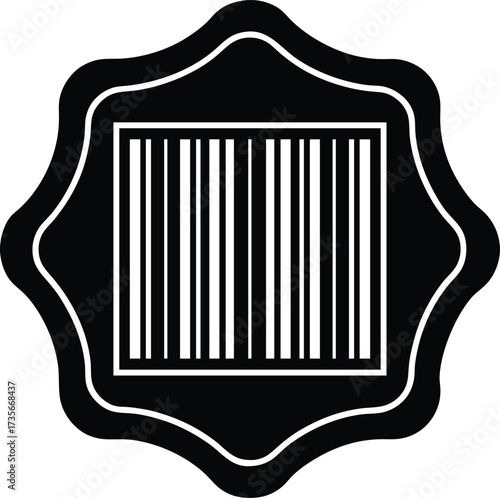 Barcode Label Silhouette Vector Art Illustration