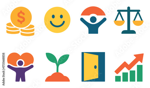 Colorful Success Icons