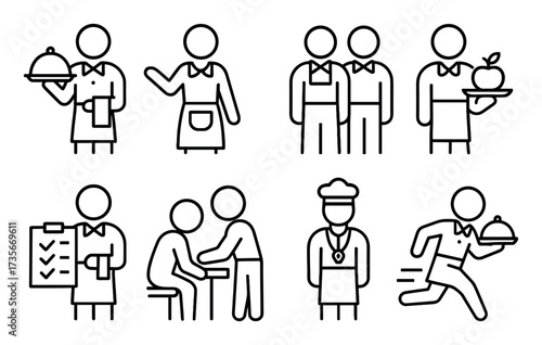 Restaurant Worker Icons