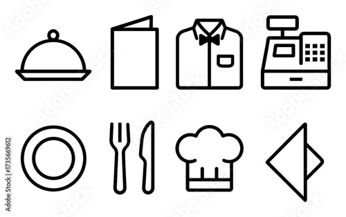 Minimalist Restaurant Icons