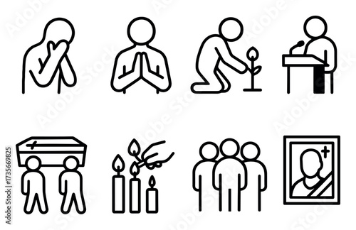 Funeral Ceremony Icons