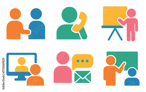 Colorful Communication Icons