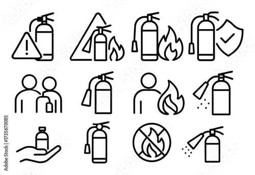 Fire Extinguishing Icons