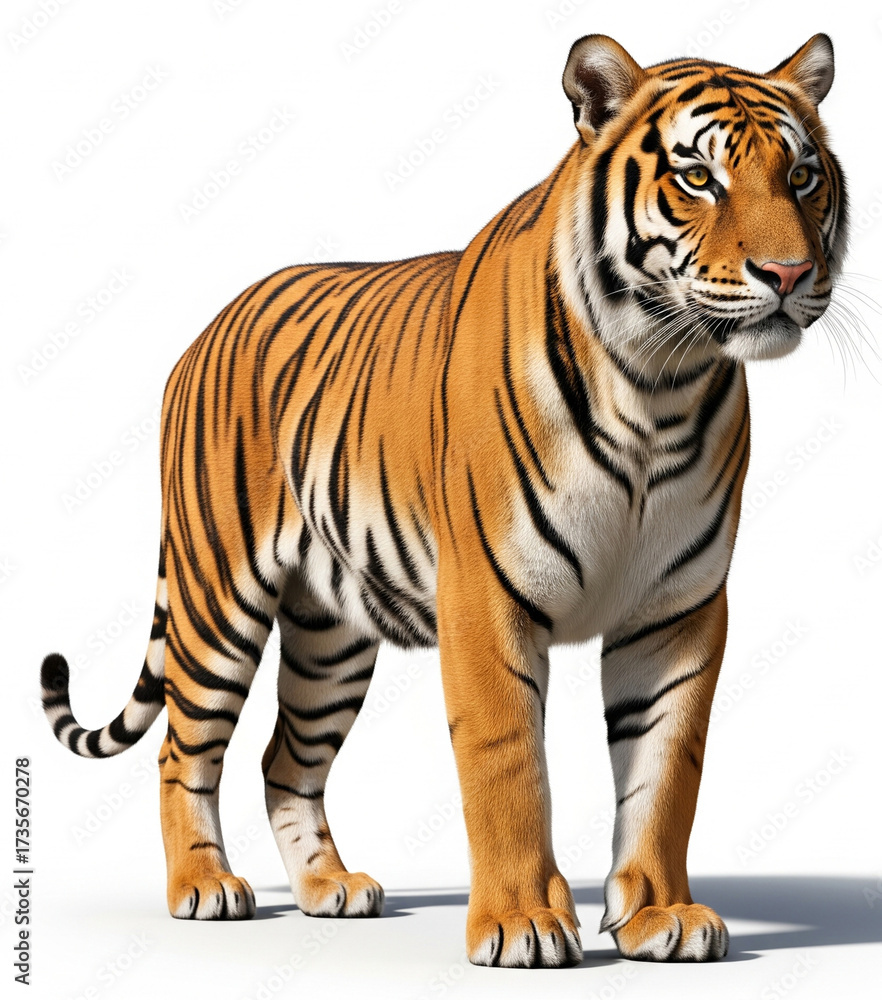 Obraz premium tiger isolated on white background