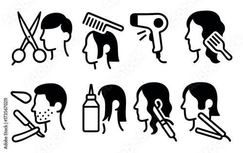 Haircare Icon Set