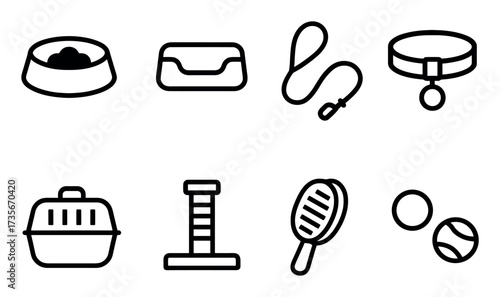 Minimalist Pet Care Icons