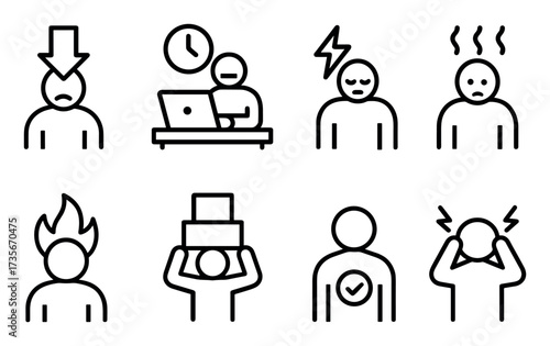 Minimalist Stress Icons