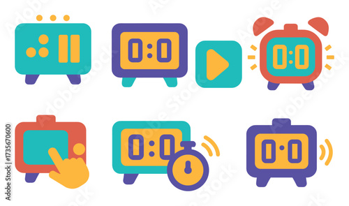 Digital Clock Icons