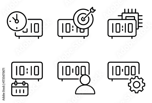 Minimalist Clock Icons