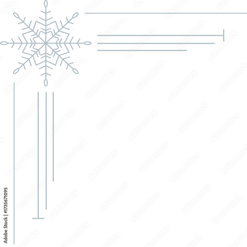 Obraz premium Christmas Snowflake Corner