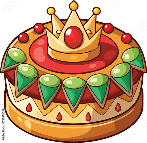 Christmas Fruitcake Traditions decorated bundt cake with colorful fruit topping