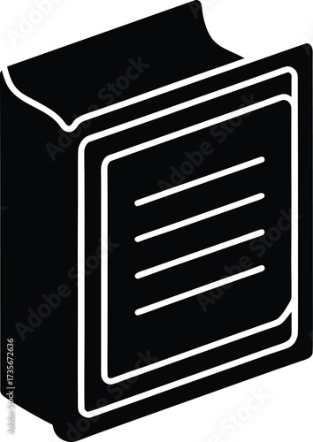 Policy book silhouette vector art illustration