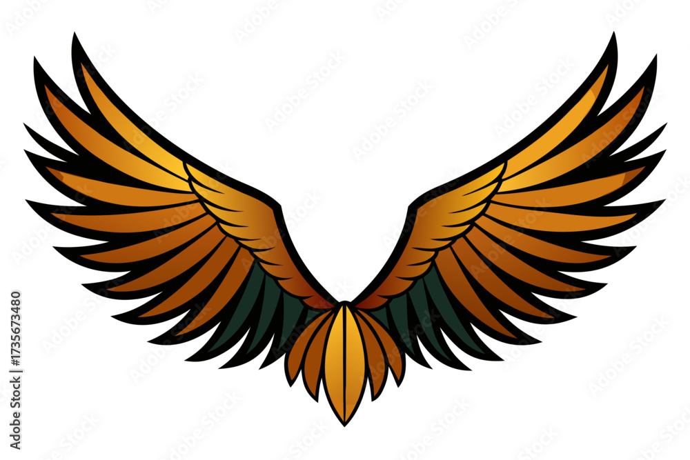 Naklejka premium heart with wings