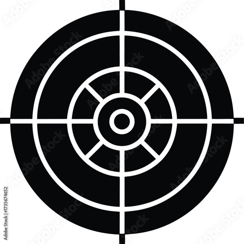 Target board silhouette vector art illustration