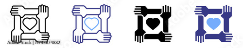 support icon set multiple style