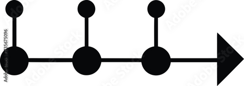 Timeline silhouette vector art illustration
